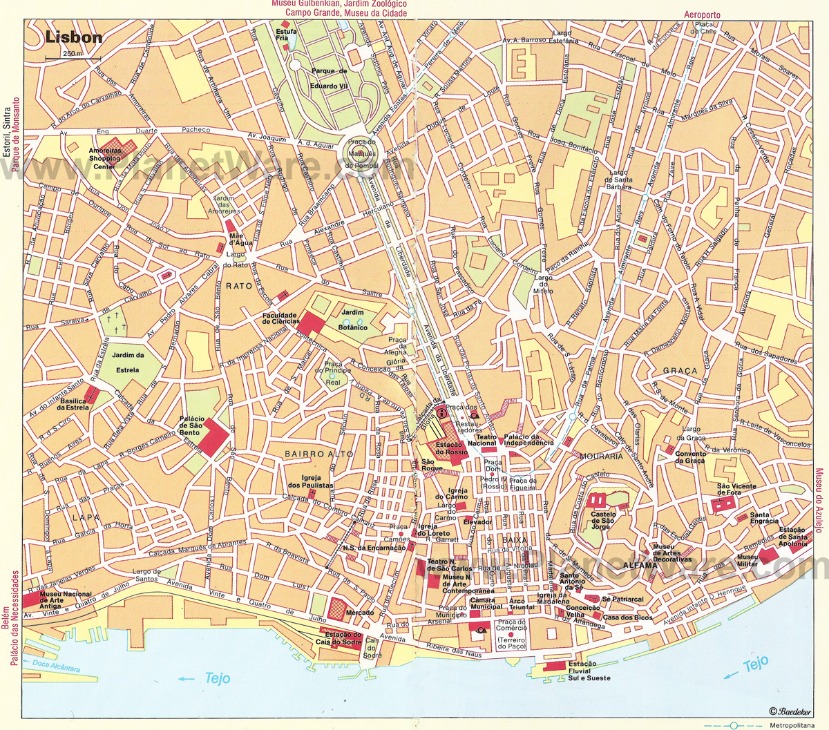 Hartă turistică Lisabona