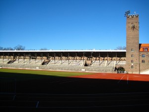 O parte din pistele Stadionului Olimpic din Stockholm